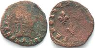 Frankreich HENRI III Double tournois SD (c.1585) A - PARIS, cuivre TTB -