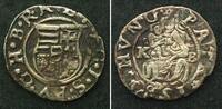 Haus Habsburg HUNGARY Denar 1580 KB Kremnitz RUDOLF II Madonna silver XF -