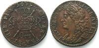 Irland IRELAND. 1/2 Crown 1689 Oct. JAMES II Civil War, large size GUN MONEY brass AU! -