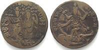 Indien INDIA ca.1890 Krishna Kali Radha Shiva Tanka TEMPLE TOKEN bronze 29mm VF -