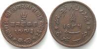 Indien - Kutch India - Princely States KUTCH. 3 Dokda 1936, KHENGARJI III, copper VF+ -
