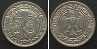 Deutschland - Weimarer Republik Germany WEIMAR REPUBLIC. 50 Reichspfennig 1931 F, nickel, AU -
