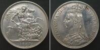 England GROSSBRITANNIEN Crown 1887 VICTORIA Silber ERHALTUNG!!!  1887 unz-