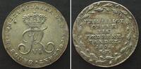 Dänemark DENMARK. 1/6 Rigsdaler 1808 MF, FREDERIK VI silver AU! -