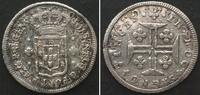 Portugal PORTUGAL 3 Vintens (60 Reis) ND (1802-16) JOAO, struck over Maria I, silver, AU! -