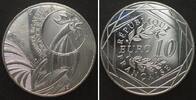 Frankreich FRANCE 10 Euro 2015 ROOSTER silver UNC -