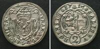 Salzburg, Erzbistum SALZBURG. 2 Kreuzer 1715, FRANZ ANTON, silver UNC!!! -