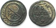 Schweiz - Zürich Swiss ZURICH Rappen (3 Haller) ND (19th cent.) billon UNC! -
