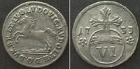 Braunschweig-Wolfenbüttel BRUNSWICK-WOLFENBUTTEL 6 Pfennig 1733 LUDWIG RUDOLF billon AU! -