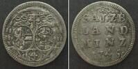 Salzburg, Erzbistum Austria SALZBURG 4 Kreuzer 1745, JAKOB ERNST v. LIECHTENSTEIN, silver VF+ -