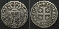 Portugal PORTUGAL. 120 Reis (6 Vintens) ND (1706-1750), JOHN V, silver, RARE! VF -