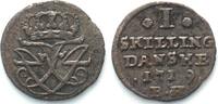 Holstein-Gottorp-Rendsburg HOLSTEIN-GOTTORP-RENDSBORG Skilling 1719 BH, FREDERIK IV billon XF -