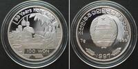 Nordkorea NORTH KOREA 100 Won 1997 Signing 99 YEARS HONG KONG silver -