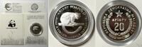 Madagaskar MADAGASCAR 20 Ariary 1988 Ruffed Lemur WWF silver Proof -