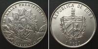 Kuba CUBA 1 Peso 1994 Prehistoric animals STEGOSAURUS, nickel plated steel UNC -
