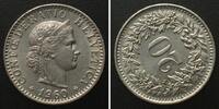 Schweiz - Fehlprägungen SWITZERLAND 20 Rappen 1960 Cu-Ni 105° DIE ROTATION MINT ERROR, RARE! -