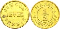 Jever-Stadt Messing 1/2 Silbergroschen oJ -