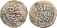 Mansfeld-eigentliche hinterortische Linie Pfennig Kippermünzen. -