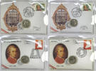 Österreich 4x Numisbrief Wolfgang Amadeus Mozart -