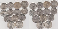 Tschechoslowakei 10, 50 & 100 Korun (13x) -