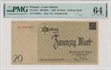  1940 Poland 20 Mark 1940 - no. 1 without watermark - PMG 64 PMG 64