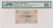 Poland 50 Pfennig 1940 - red serial - PMG 65 EPQ -