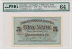 Germany/Occupation od Lituania WWI Kowno, 5 mark 1918 - C - PMG 64 -