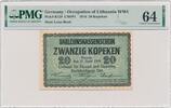 Germany/ Occupation of Lithuania WWI Posen, 20 Kopeken 1916 - PMG 64 -