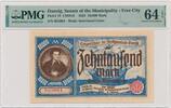 Poland Danzig, 10.000 Mark 1923 - PMG 64 EPQ -