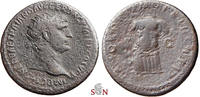 Trajanus Dupondius - cuirass set upright to front - RIC 582 - rare -