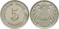 Kaiserreich 5 Pfennig 1903 F kleiner Fleck, vorzüglich FDC / FDC-