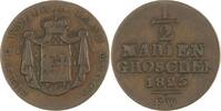 Waldeck Cu 1/2 Mariengroschen Georg Heinrich 1805-1812-1845. -