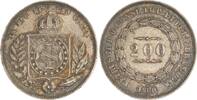 Brasilien 200 Reis Pedro II. 1831-1889. -