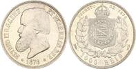 Brasilien 1000 Reis Pedro II. 1831-1889. -