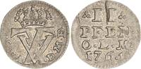Oldenburg 2 Pfennig Friedrich V. von Dänemark 1746-1766. -