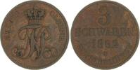 Oldenburg Cu 3 Schwaren Nicolaus Friedrich Peter 1853-1900. -