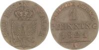 Brandenburg-Preußen Friedrich Wilhelm III. 1797-1840. Cu Pfennig 1821  A Vorzüglich