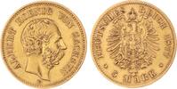 Sachsen 5 Mark Gold 1877 E Albert 1873-1902. TTB+