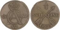 Schweden Cu 1/4 Skilling Gustav IV. Adolf 1792-1809. -