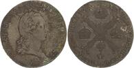 Römisch Deutsches Reich 1/4 Kronentaler 1794 A Franz II.(I.) 1792-1835. Feine etwas unregelmäßige Patina. SUP+