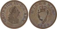 Irland Cu Halfpenny George III. 1760-1820. -