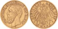 Baden 10 Mark Gold Friedrich I. 1856-1907. -