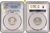 Switzerland-Geneva 2 Centimes 1839 Only 78,000pcs Struck! PCGS MS64