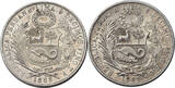 Peru 1 Sol (2pcs) 1888-TF/BF, 1889-TF XF/aXF