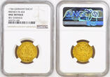 GERMANY 1746 Bremen (City). Gold Ducat Coin. Only 832 Coins Struck! NGC UNC Details