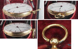Schweiz/Frankreich Taschenuhr ca. 1850-1865 Emile Pequignet & Cie. 18K Gold Zylinderwerk. Schachtel, Schlüssel & Extra Glas. VF+