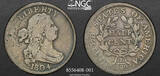USA HALF CENT (1/2 Cent) 1804 Draped Bust. Variety without stems in wreath and plain 4 in date. NGC G