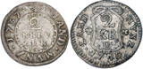 Electoral Pfalz 2 Kreuzer (2pcs) 1737/1745 Karl Philip von Neuburg/Karl Theodor von Sulzbach. About VF, VF.