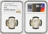 GERMANY-SAXONY 1902 Albert I. Silver 2 Mark Coin. NGC MS65