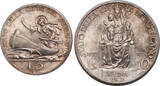 VATICAN 5 Lire, 10 Lire 1931/1934 Pope Pius XI. 2pcs! AU-UNC!